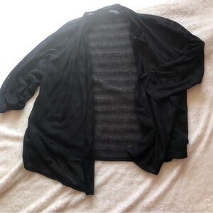 Notations Black Mesh Cardigan